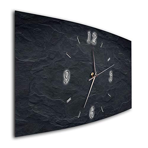 BM Funk Quarz Wanduhr Funkwanduhr Funkwanduhren Funkuhr Funkuhren kein Ticken lautlos geräuschlos leise modern ohne Tickgeräusche groÃŸ XXL Wohnzimmer Küche Digital Art Abstrakt 175-1a von Bilder-Manufaktur