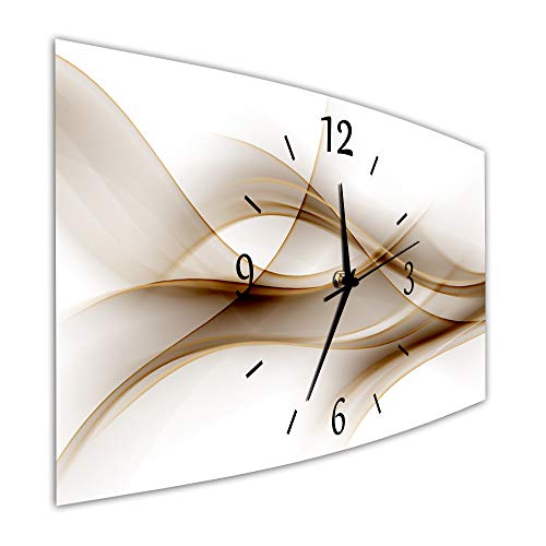 BM Funk Quarz Wanduhr Funkwanduhr Funkwanduhren Funkuhr Funkuhren kein Ticken lautlos geräuschlos leise modern ohne Tickgeräusche groÃŸ XXL Wohnzimmer Küche Digital Art Abstrakt 9540-1a SZ von Bilder-Manufaktur