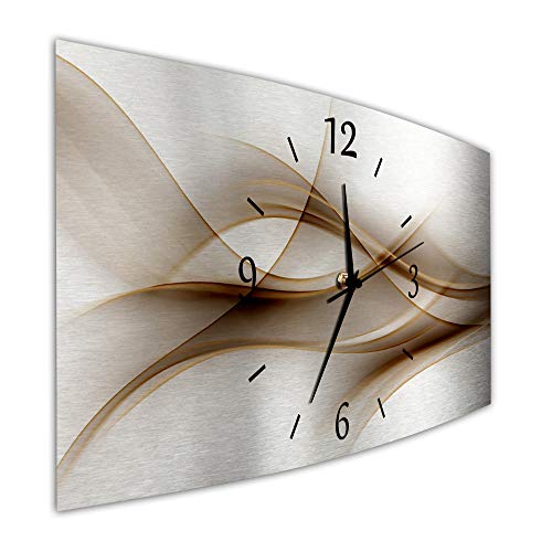 BM Funk Quarz Wanduhr Funkwanduhr Funkwanduhren Funkuhr Funkuhren kein Ticken lautlos geräuschlos leise modern ohne Tickgeräusche groß XXL Wohnzimmer Küche Digital Art Abstrakt 9542-1a von Bilder-Manufaktur