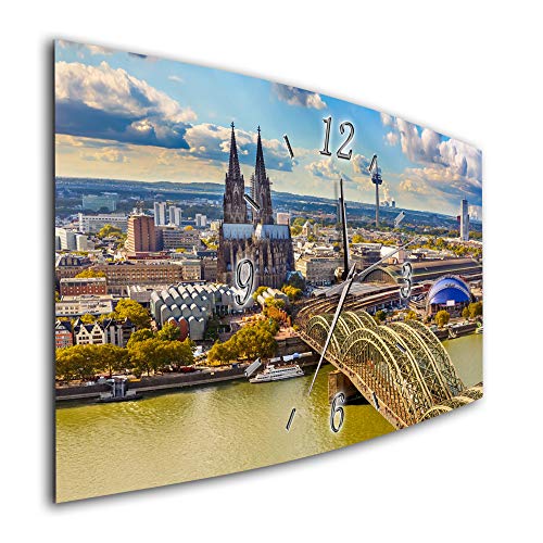 BM Funk Quarz Wanduhr Funkwanduhr Funkwanduhren Funkuhr Funkuhren kein Ticken lautlos geräuschlos leise modern ohne Tickgeräusche groß XXL Wohnzimmer Küche Kölner Dom Skyline 7973-1a BM Funk Quarz Wanduhr Funkwanduhr Funkwanduhren Funkuhr Funkuhren kein Ticken lautlos geräuschlos leise modern ohne Tickgeräusche groß XXL Wohnzimmer Küche Kölner Dom Skyline 7973-1a von Bilder-Manufaktur