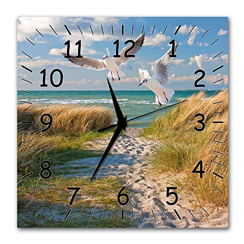 BM Funk Quarz Wanduhr Funkwanduhr Funkwanduhren Funkuhr Funkuhren kein Ticken lautlos geräuschlos leise modern ohne Tickgeräusche groß XXL Wohnzimmer Küche Meer Strand Möwen 9362-1a SZ BM Funk Quarz Wanduhr Funkwanduhr Funkwanduhren Funkuhr Funkuhren kein Ticken lautlos geräuschlos leise modern ohne Tickgeräusche groß XXL Wohnzimmer Küche Meer Strand Möwen 9362-1a SZ von Bilder-Manufaktur