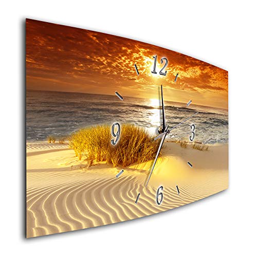 BM Funk Quarz Wanduhr Funkwanduhr Funkwanduhren Funkuhr Funkuhren kein Ticken lautlos geräuschlos leise modern ohne Tickgeräusche groß XXL Wohnzimmer Küche Digital Art Abstrakt 8281-1a von Bilder-Manufaktur