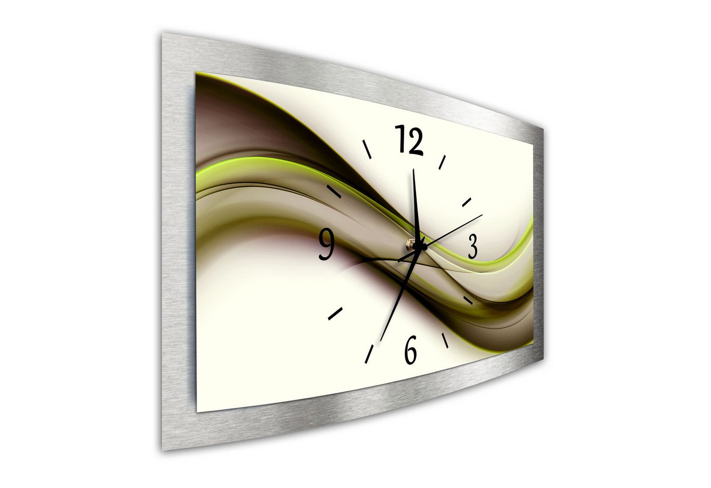 Bilder-Manufaktur Wanduhr BM-N-3D-10323-1 (BM, 3D Funkuhr oder Quarzuhr, kein Ticken, lautlos, geräuschlos, gross) von Bilder-Manufaktur