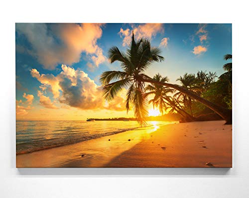 Atemberaubendes Leinwand-Bild Sonnenuntergang am Strand - als 150x100cm großes XXL Wandbild, toll als Hintergrund & Deko für Wohnzimmer & Schlafzimmer. Fertig aufgespannt auf 4cm Holz-Keilrahmen Atemberaubendes Leinwand-Bild Sonnenuntergang am Strand - als 150x100cm großes XXL Wandbild, toll als Hintergrund & Deko für Wohnzimmer & Schlafzimmer. Fertig aufgespannt auf 4cm Holz-Keilrahmen von BilderKing