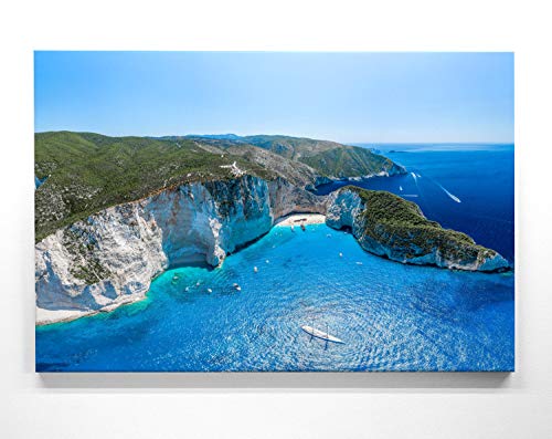 Atemberaubendes Leinwand-Bild Strand Griechenland Zakynthos - als 150x100cm großes XXL Wandbild, toll als Hintergrund & Deko für Wohnzimmer & Schlafzimmer. Fertig aufgespannt auf 4cm Holz-Keilrahmen Atemberaubendes Leinwand-Bild Strand Griechenland Zakynthos - als 150x100cm großes XXL Wandbild, toll als Hintergrund & Deko für Wohnzimmer & Schlafzimmer. Fertig aufgespannt auf 4cm Holz-Keilrahmen von BilderKing
