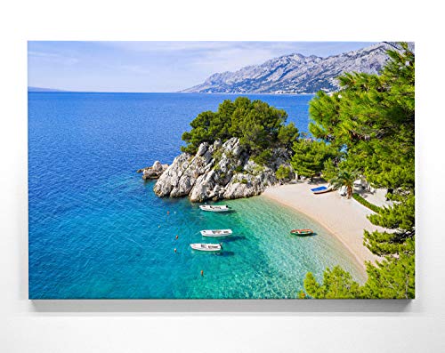 Atemberaubendes Leinwand-Bild Strand & Meer Kroatien - als 150x100cm großes XXL Wandbild, toll als Hintergrund & Deko für Wohnzimmer & Schlafzimmer. Fertig aufgespannt auf 4cm Holz-Keilrahmen Atemberaubendes Leinwand-Bild Strand & Meer Kroatien - als 150x100cm großes XXL Wandbild, toll als Hintergrund & Deko für Wohnzimmer & Schlafzimmer. Fertig aufgespannt auf 4cm Holz-Keilrahmen von BilderKing