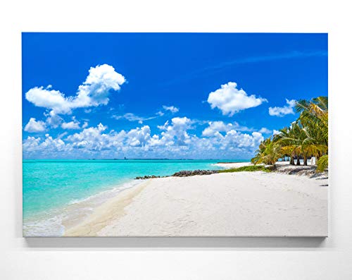 Atemberaubendes Leinwand-Bild Tropischer Strand Malediven - als 90x60cm großes XXL Wandbild, toll als Hintergrund & Deko für Wohnzimmer & Schlafzimmer. Fertig aufgespannt auf 4cm Holz-Keilrahmen Atemberaubendes Leinwand-Bild Tropischer Strand Malediven - als 90x60cm großes XXL Wandbild, toll als Hintergrund & Deko für Wohnzimmer & Schlafzimmer. Fertig aufgespannt auf 4cm Holz-Keilrahmen von BilderKing