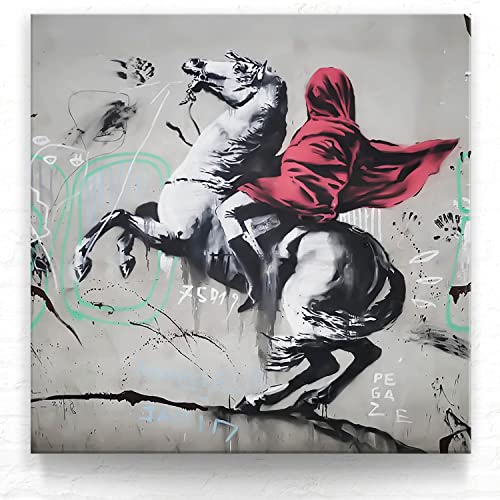 Banksy Leinwand Bild, Napoleon On Horse als Wandbild, 80x80cm cm groß, Graffiti Kunst, Banksy-Style als Kunstdruck zur Wand-Deko. Banksy Wandbilder für Wohnzimmer, Büro Banksy Leinwand Bild, Napoleon On Horse als Wandbild, 80x80cm cm groß, Graffiti Kunst, Banksy-Style als Kunstdruck zur Wand-Deko. Banksy Wandbilder für Wohnzimmer, Büro von BilderKing