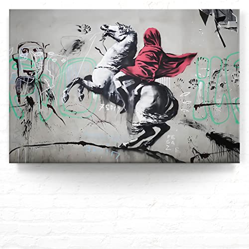 Banksy XXL Leinwand-Bild, Napoleon On Horse als Wandbild, 120x80cm cm groß, Street Art Banksy-Style als moderner Kunstdruck zur Wanddekoration. Banksy Wandbilder für Wohnzimmer, Büro Banksy XXL Leinwand-Bild, Napoleon On Horse als Wandbild, 120x80cm cm groß, Street Art Banksy-Style als moderner Kunstdruck zur Wanddekoration. Banksy Wandbilder für Wohnzimmer, Büro von BilderKing