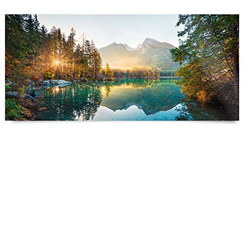 BilderKing Wandbild Wasserfall Hintersee Bayern - 110cm x 50cm Poster Glanz BilderKing Wandbild Wasserfall Hintersee Bayern - 110cm x 50cm Poster Glanz von BilderKing