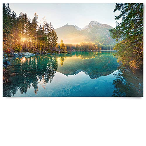 BilderKing Wandbild Wasserfall Hintersee Bayern - 120cm x 80cm Poster Glanz BilderKing Wandbild Wasserfall Hintersee Bayern - 120cm x 80cm Poster Glanz von BilderKing