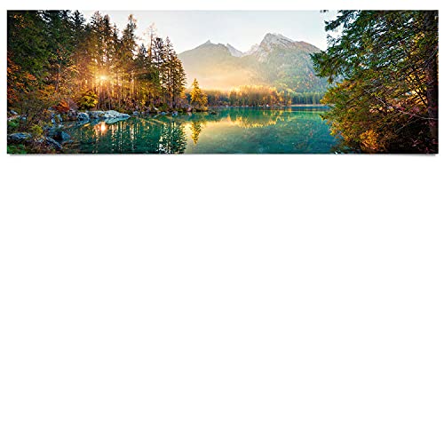 BilderKing Wandbild Wasserfall Hintersee Bayern - 150cm x 50cm Poster matt BilderKing Wandbild Wasserfall Hintersee Bayern - 150cm x 50cm Poster matt von BilderKing