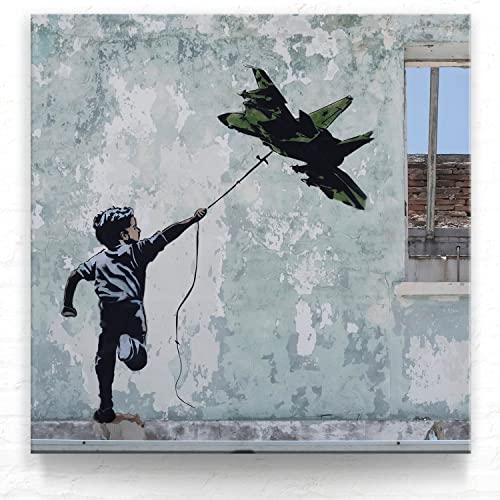 Leinwandbild Banksy Art, Air Jet als Leinwand-Bild, 30x30cm cm groß, Street Art Banksy-Style als Kunstdruck zur Wand-Deko. Banksy Abstrakt Wandbilder für Wohnzimmer, Büro Leinwandbild Banksy Art, Air Jet als Leinwand-Bild, 30x30cm cm groß, Street Art Banksy-Style als Kunstdruck zur Wand-Deko. Banksy Abstrakt Wandbilder für Wohnzimmer, Büro von BilderKing