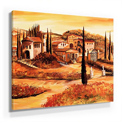 Mia Morro Mediterran Toskana Bild B180, 1 Teil 80x80cm Leinwand auf Holzrahmen aufgespannt, FineArt Print, UV-stabil und wasserfest, Kunstdruck für Büro oder Wohnzimmer, Deko Bild Mia Morro Mediterran Toskana Bild B180, 1 Teil 80x80cm Leinwand auf Holzrahmen aufgespannt, FineArt Print, UV-stabil und wasserfest, Kunstdruck für Büro oder Wohnzimmer, Deko Bild von BilderKing