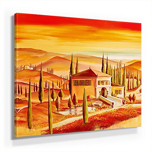 Mia Morro Mediterran Toskana Bild B280, 1 Teil 80x80cm Leinwand auf Holzrahmen aufgespannt, FineArt Print, UV-stabil und wasserfest, Kunstdruck für Büro oder Wohnzimmer, Deko Bild Mia Morro Mediterran Toskana Bild B280, 1 Teil 80x80cm Leinwand auf Holzrahmen aufgespannt, FineArt Print, UV-stabil und wasserfest, Kunstdruck für Büro oder Wohnzimmer, Deko Bild von BilderKing