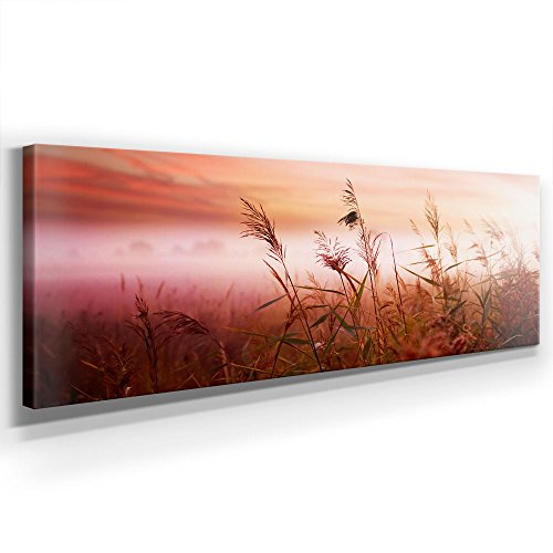 Morgenrot Panoramabild - XXL 150x50cm, Leinwand auf Echtholzrahmen aufgespannt, UV-stabil und wasserfest, Kunstdruck für Büro oder Wohnzimmer, XXL Deko FineArtPrint Wandbild Morgenrot Panoramabild - XXL 150x50cm, Leinwand auf Echtholzrahmen aufgespannt, UV-stabil und wasserfest, Kunstdruck für Büro oder Wohnzimmer, XXL Deko FineArtPrint Wandbild von BilderKing