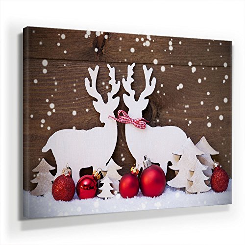 Weihnachten Bild C290, 1 Teil 90x60cm Leinwand auf Holzrahmen aufgespannt, FineArt Print, UV-stabil und wasserfest, Kunstdruck für Büro oder Wohnzimmer, Deko Bild Weihnachten Bild C290, 1 Teil 90x60cm Leinwand auf Holzrahmen aufgespannt, FineArt Print, UV-stabil und wasserfest, Kunstdruck für Büro oder Wohnzimmer, Deko Bild von BilderKing