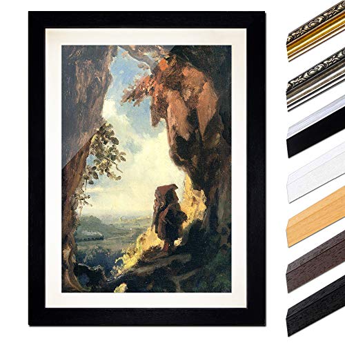Bild mit Rahmen - Carl Spitzweg Gnom, Eisenbahn betrachtend 30x40 cm ca. A3 - Gerahmter Kunstdruck inkl. Galerie Passepartout Alte Meister - Rahmen schwarz Bild mit Rahmen - Carl Spitzweg Gnom, Eisenbahn betrachtend 30x40 cm ca. A3 - Gerahmter Kunstdruck inkl. Galerie Passepartout Alte Meister - Rahmen schwarz von Bilderdepot24