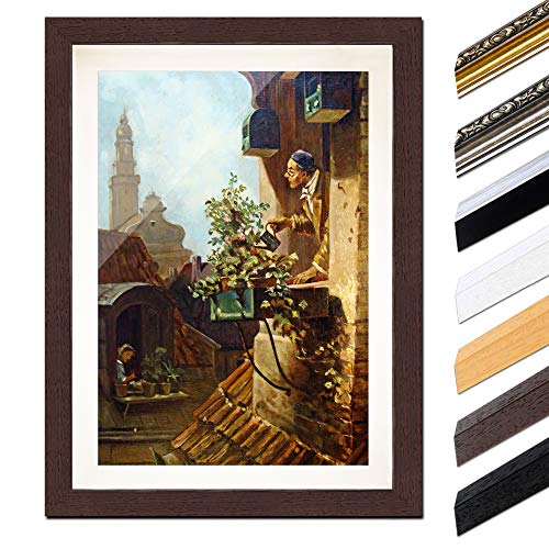 Bild mit Rahmen - Carl Spitzweg Im Dachstübchen 20x30 cm ca. A4 - Gerahmter Kunstdruck inkl. Galerie Passepartout Alte Meister - Rahmen wenge Bild mit Rahmen - Carl Spitzweg Im Dachstübchen 20x30 cm ca. A4 - Gerahmter Kunstdruck inkl. Galerie Passepartout Alte Meister - Rahmen wenge von Bilderdepot24