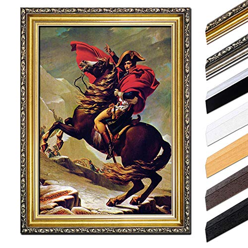 Bild mit Rahmen - Napoleon Bonaparte 40x50 cm - Gerahmtes Leinwandbild Berühmtheiten & Zeitgeschichte - Antiker Rahmen Gold Barock, Klassisch von Bilderdepot24