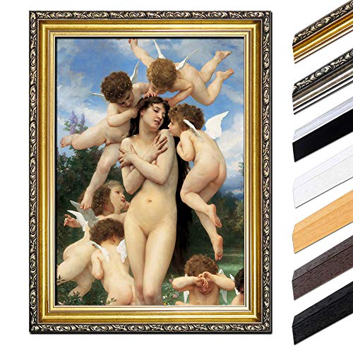 Bild mit Rahmen - William-Adolphe Bouguereau Die Rückkehr des Frühlings 85x110 cm - Gerahmtes Leinwandbild Alte Meister - Antiker Rahmen Gold Barock, Klassisch Bild mit Rahmen - William-Adolphe Bouguereau Die Rückkehr des Frühlings 85x110 cm - Gerahmtes Leinwandbild Alte Meister - Antiker Rahmen Gold Barock, Klassisch von Bilderdepot24
