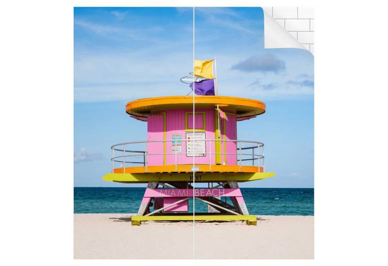 Bilderdepot24 Badrückwand Strand blau Duschrückwand ohne Bohren Dusche Natur Stadt, (Hartfolie matt » Selbstklebend SMART 0,35 mm), fugenlose & wasserfeste Motiv Rückwand Wandverkleidung für Duschkabine von Bilderdepot24