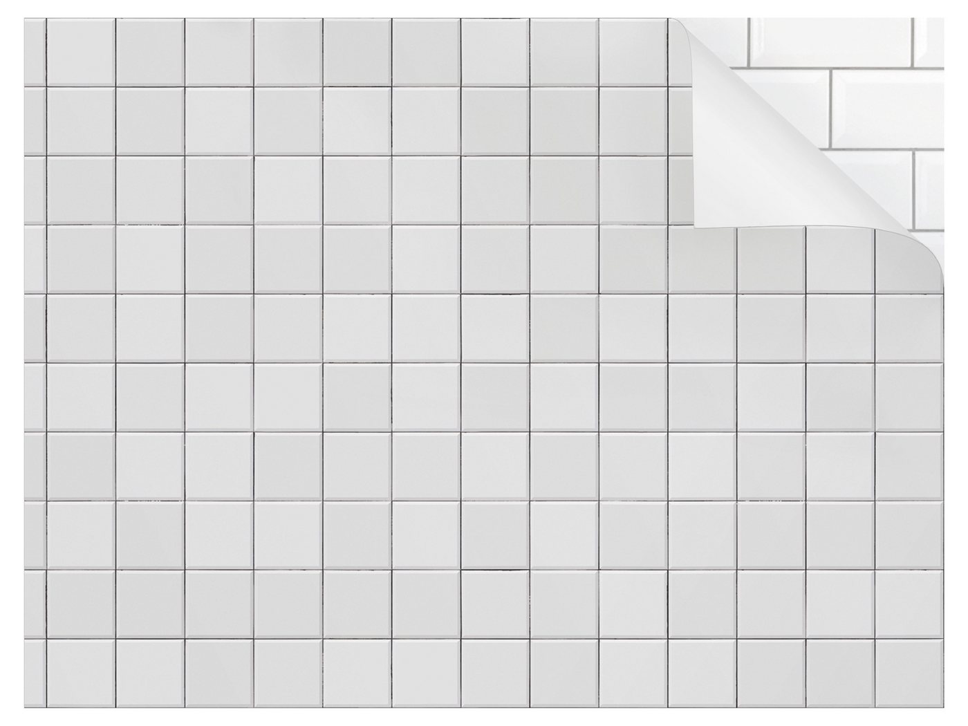 Bilderdepot24 Badrückwand grau fugenlose Wandverkleidung Bad Unifarben, (Hartfolie matt » Selbstklebend SMART 0,35 mm), wasserfestes Wandpaneel Mosaik Shabby Hellgrau von Bilderdepot24