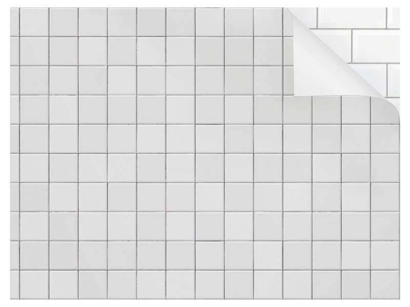 Bilderdepot24 Badrückwand grau fugenlose Wandverkleidung Bad Unifarben, (Hartfolie matt » Selbstklebend SMART 0,35 mm), wasserfestes Wandpaneel Mosaik Shabby Hellgrau von Bilderdepot24