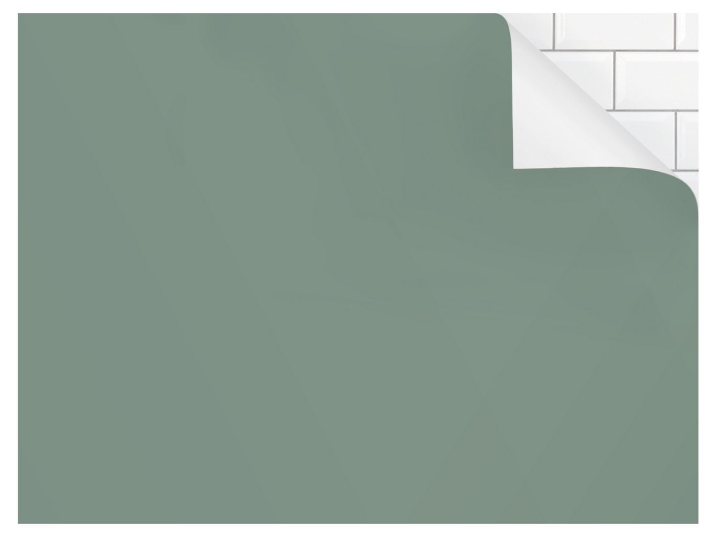 Bilderdepot24 Badrückwand grün fugenlose Wandverkleidung Bad Unifarben, (Hartfolie matt » Selbstklebend PREMIUM 0,61 mm), wasserfestes Wandpaneel Unique Eucalyptus von Bilderdepot24