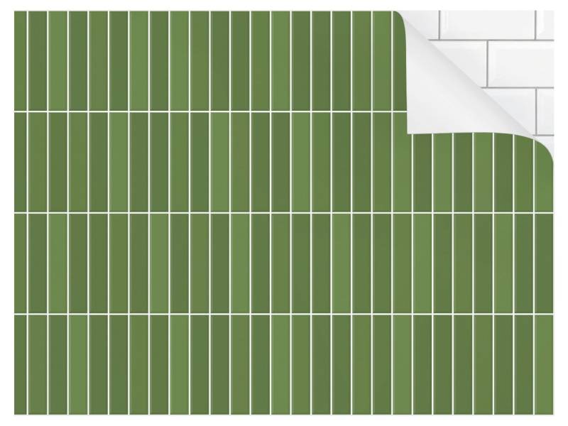 Bilderdepot24 Badrückwand grün fugenlose Wandverkleidung Bad Unifarben, (Hartfolie matt » Selbstklebend SMART 0,35 mm), wasserfestes Wandpaneel Subway Fliesen Grün von Bilderdepot24