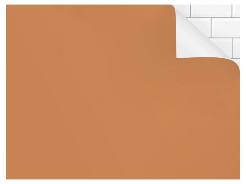 Bilderdepot24 Badrückwand orange fugenlose Wandverkleidung Bad Unifarben, (Hartfolie matt » Selbstklebend SMART 0,35 mm), wasserfestes Wandpaneel Apricot von Bilderdepot24