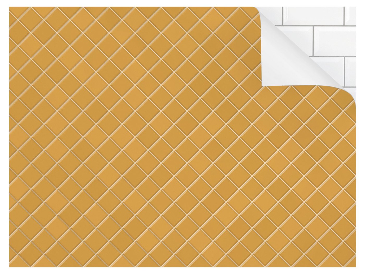 Bilderdepot24 Badrückwand orange fugenlose Wandverkleidung Bad Unifarben, (Hartfolie matt » Selbstklebend SMART 0,35 mm), wasserfestes Wandpaneel Mosaik Fliesen Orange von Bilderdepot24