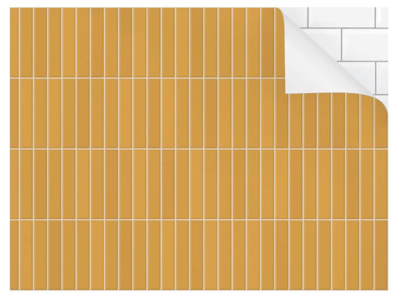 Bilderdepot24 Badrückwand orange fugenlose Wandverkleidung Bad Unifarben, (Hartfolie matt » Selbstklebend SMART 0,35 mm), wasserfestes Wandpaneel Subway Fliesen Orange von Bilderdepot24