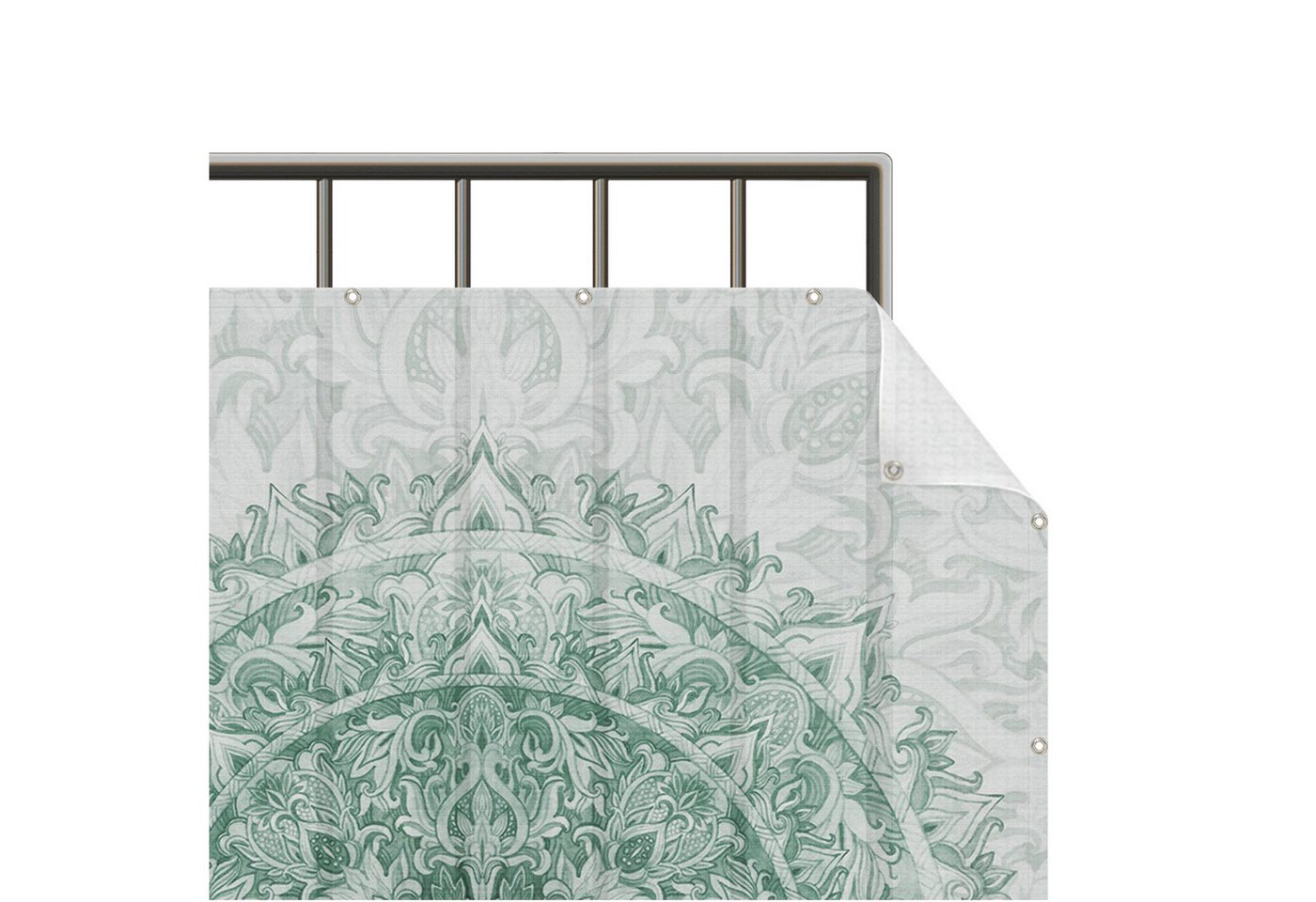 Bilderdepot24 Balkonsichtschutz Sichtschutz Balkon Aquarell Mandala Ornament Grün Balkonbespannung (1m bis 10m fein gelochter Sichtschutz aus Mesh für Geländern & Zäunen, Fertig geöst, inkl. Kabelbindern zur Anbringung) Sichtschutz Terrasse Balkontuch Balkonverkleidung Windschutz Terrasse Bilderdepot24 Balkonsichtschutz Sichtschutz Balkon Aquarell Mandala Ornament Grün Balkonbespannung (1m bis 10m fein gelochter Sichtschutz aus Mesh für Geländern & Zäunen, Fertig geöst, inkl. Kabelbindern zur Anbringung) Sichtschutz Terrasse Balkontuch Balkonverkleidung Windschutz Terrasse von Bilderdepot24