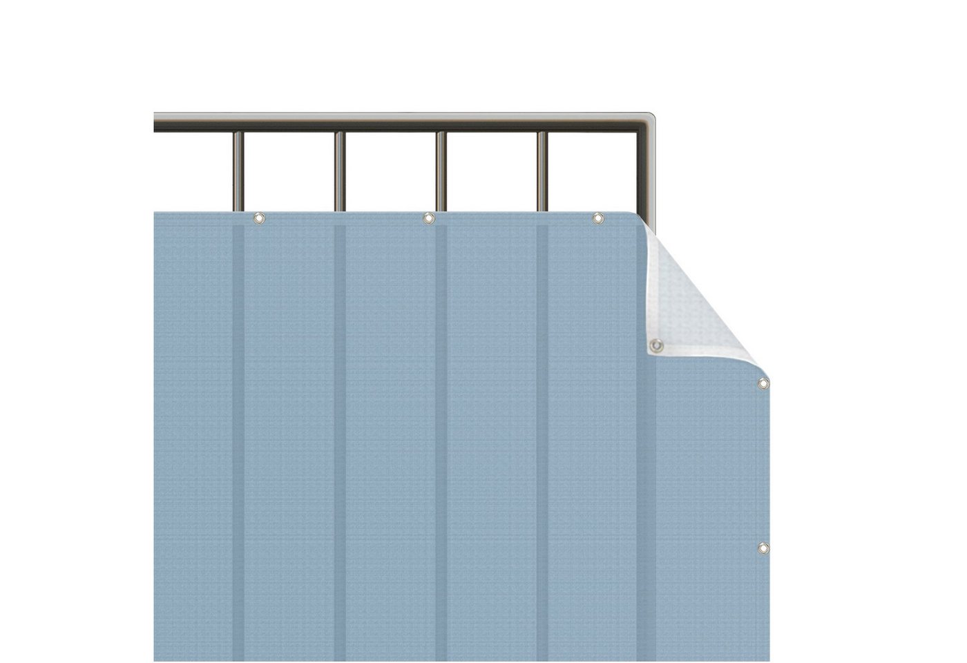 Bilderdepot24 Balkonsichtschutz Sichtschutz Balkon Einfarbig Modern Pastell Blau Balkonbespannung (1m bis 10m fein gelochter Sichtschutz aus Mesh für Geländern & Zäunen, Fertig geöst, inkl. Kabelbindern zur Anbringung) Sichtschutz Terrasse Balkontuch Balkonverkleidung Windschutz Terrasse Bilderdepot24 Balkonsichtschutz Sichtschutz Balkon Einfarbig Modern Pastell Blau Balkonbespannung (1m bis 10m fein gelochter Sichtschutz aus Mesh für Geländern & Zäunen, Fertig geöst, inkl. Kabelbindern zur Anbringung) Sichtschutz Terrasse Balkontuch Balkonverkleidung Windschutz Terrasse von Bilderdepot24