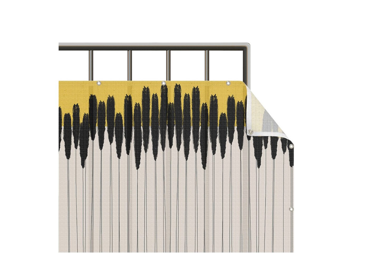 Bilderdepot24 Balkonsichtschutz Sichtschutz Balkon Modern Art Ähren Balkonbespannung (1m bis 10m fein gelochter Sichtschutz aus Mesh für Geländern & Zäunen, Fertig geöst, inkl. Kabelbindern zur Anbringung) Sichtschutz Terrasse Balkontuch Balkonverkleidung Windschutz Terrasse Bilderdepot24 Balkonsichtschutz Sichtschutz Balkon Modern Art Ähren Balkonbespannung (1m bis 10m fein gelochter Sichtschutz aus Mesh für Geländern & Zäunen, Fertig geöst, inkl. Kabelbindern zur Anbringung) Sichtschutz Terrasse Balkontuch Balkonverkleidung Windschutz Terrasse von Bilderdepot24