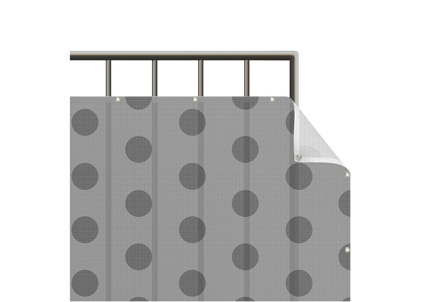 Bilderdepot24 Balkonsichtschutz Sichtschutz Balkon Muster Modern Punkte Dunkelgrau Balkonbespannung (1m bis 10m fein gelochter Sichtschutz aus Mesh für Geländern & Zäunen, Fertig geöst, inkl. Kabelbindern zur Anbringung) Sichtschutz Terrasse Balkontuch Balkonverkleidung Windschutz Terrasse Bilderdepot24 Balkonsichtschutz Sichtschutz Balkon Muster Modern Punkte Dunkelgrau Balkonbespannung (1m bis 10m fein gelochter Sichtschutz aus Mesh für Geländern & Zäunen, Fertig geöst, inkl. Kabelbindern zur Anbringung) Sichtschutz Terrasse Balkontuch Balkonverkleidung Windschutz Terrasse von Bilderdepot24