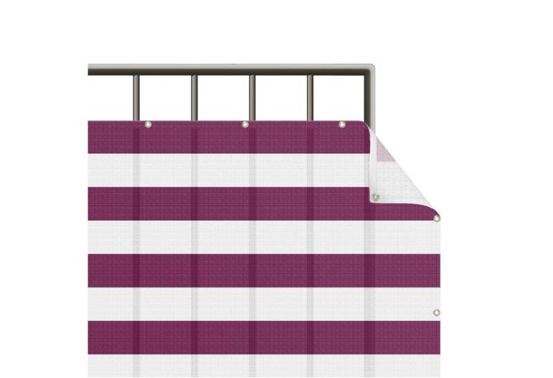 Bilderdepot24 Balkonsichtschutz Sichtschutz Balkon Muster Modern Querstreifen Fuchsia (1m bis 10m fein gelochter Sichtschutz aus Mesh für Geländern & Zäunen, Fertig geöst, inkl. Kabelbindern zur Anbringung) Sichtschutz Terrasse Balkontuch Balkonverkleidung Windschutz Terrasse von Bilderdepot24