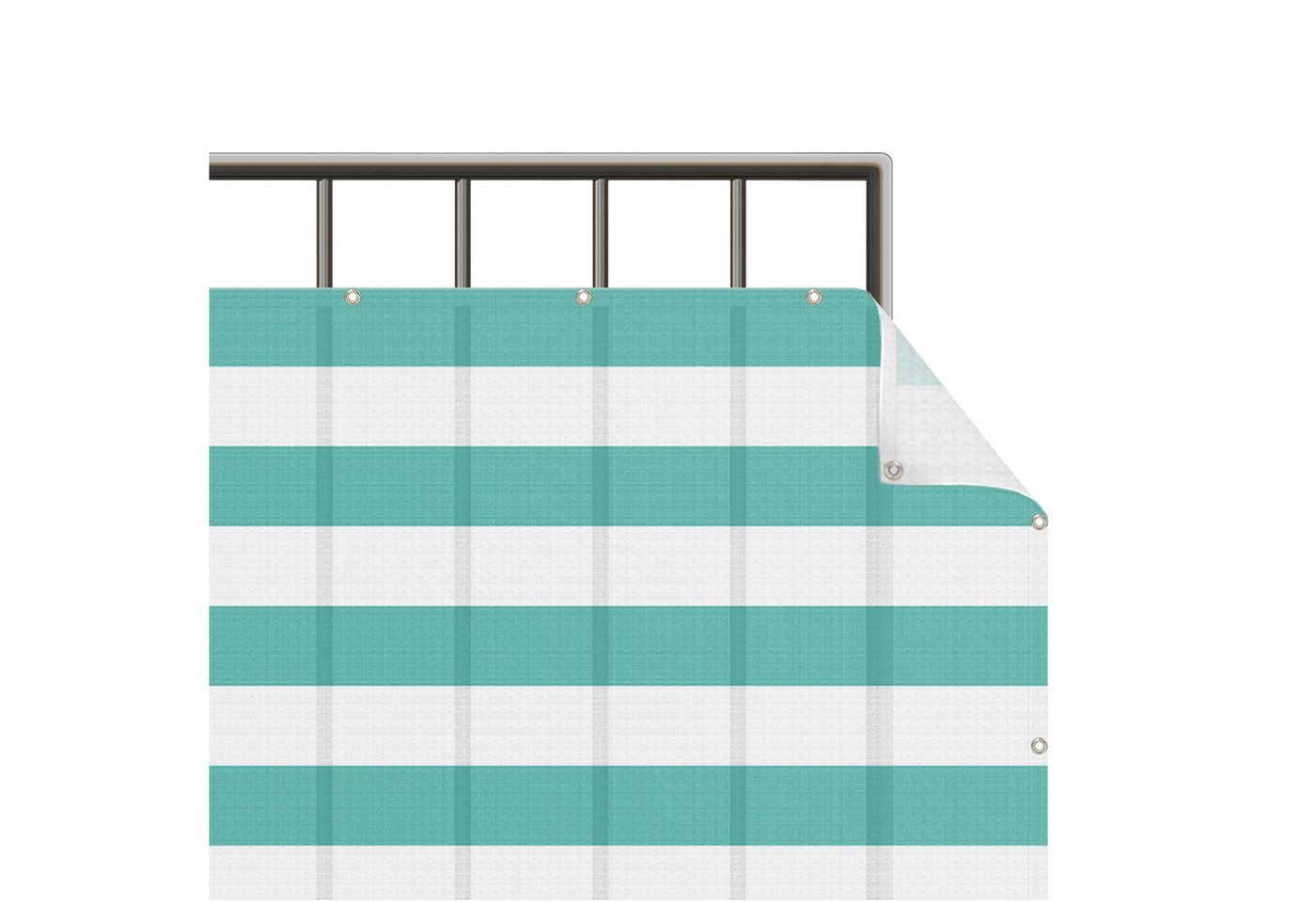Bilderdepot24 Balkonsichtschutz Sichtschutz Balkon Muster Modern Querstreifen Türkis Balkonbespannung (1m bis 10m fein gelochter Sichtschutz aus Mesh für Geländern & Zäunen, Fertig geöst, inkl. Kabelbindern zur Anbringung) Sichtschutz Terrasse Balkontuch Balkonverkleidung Windschutz Terrasse Bilderdepot24 Balkonsichtschutz Sichtschutz Balkon Muster Modern Querstreifen Türkis Balkonbespannung (1m bis 10m fein gelochter Sichtschutz aus Mesh für Geländern & Zäunen, Fertig geöst, inkl. Kabelbindern zur Anbringung) Sichtschutz Terrasse Balkontuch Balkonverkleidung Windschutz Terrasse von Bilderdepot24