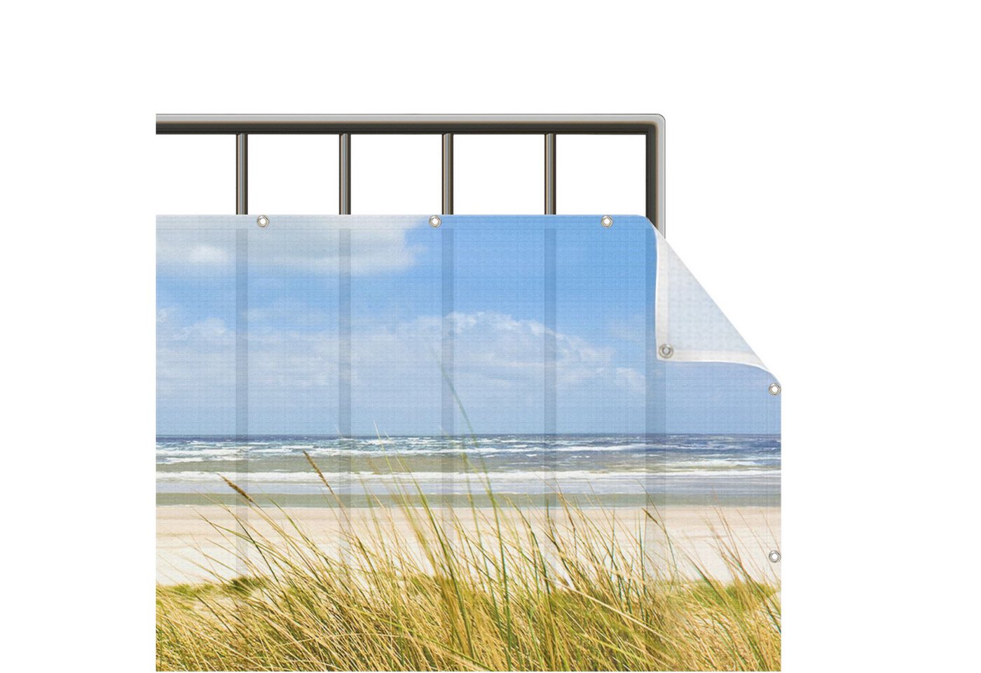 Bilderdepot24 Balkonsichtschutz Sichtschutz Balkon Natur Meer Strand Nordseeküste Balkonbespannung (1m bis 10m fein gelochter Sichtschutz aus Mesh für Geländern & Zäunen, Fertig geöst, inkl. Kabelbindern zur Anbringung) Sichtschutz Terrasse Balkontuch Balkonverkleidung Windschutz Terrasse Bilderdepot24 Balkonsichtschutz Sichtschutz Balkon Natur Meer Strand Nordseeküste Balkonbespannung (1m bis 10m fein gelochter Sichtschutz aus Mesh für Geländern & Zäunen, Fertig geöst, inkl. Kabelbindern zur Anbringung) Sichtschutz Terrasse Balkontuch Balkonverkleidung Windschutz Terrasse von Bilderdepot24