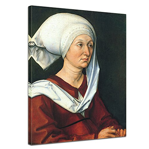 Bilderdepot24 Bild auf Leinwand | Albrecht Dürer Portrait Barbara Dürer in 60x80 cm als Wandbild | Wand-deko Dekoration Wohnung alte Meister | NEU-180200-60x80-pbd von Bilderdepot24