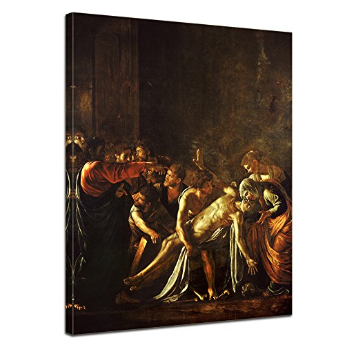 Bilderdepot24 Bild auf Leinwand | Caravaggio Auferweckung des Lazarus in 30x40 cm als Wandbild | Wand-deko Dekoration Wohnung alte Meister | 180741-30x40 von Bilderdepot24