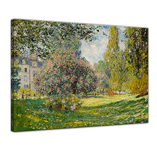 Bilderdepot24 Bild auf Leinwand | Claude Monet Parc Monceau in 80x60 cm als Wandbild | Wand-deko Dekoration Wohnung alte Meister | 180839-80x60 von Bilderdepot24