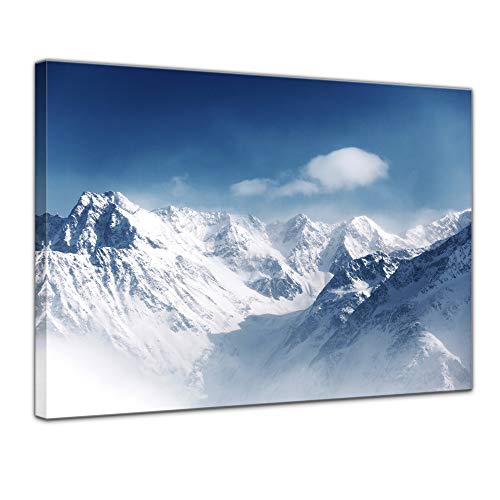 Bilderdepot24 Bild auf Leinwand | Die Alpen | in 70x50 cm als Wandbild | Wand-deko dekoration Wohnung modern Bilder | 211477 von Bilderdepot24