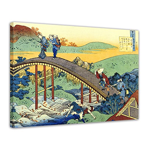 Bilderdepot24 Bild auf Leinwand | Katsushika Hokusai Ariwara no Narihira Ason in 70x50 cm als Wandbild | Wand-deko Dekoration Wohnung alte Meister | 180190-70x50 von Bilderdepot24