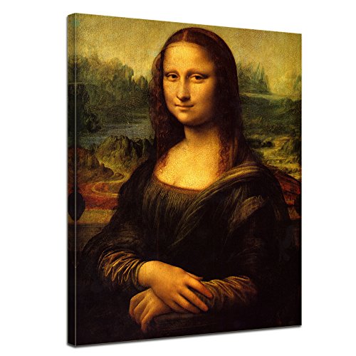 Bilderdepot24 Bild auf Leinwand | Leonardo da Vinci Mona Lisa in 90x120 cm als Wandbild | Wand-deko Dekoration Wohnung alte Meister | 180136-90x120 von Bilderdepot24