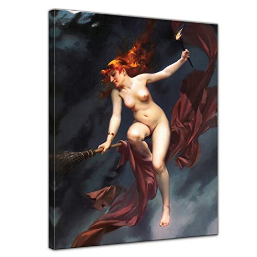 Bilderdepot24 Bild auf Leinwand | Luis Ricardo Falero - Der Hexensabbat in 60x80 cm als Wandbild | Wand-deko Dekoration Wohnung alte Meister | NEU-181260-60x80-dh von Bilderdepot24