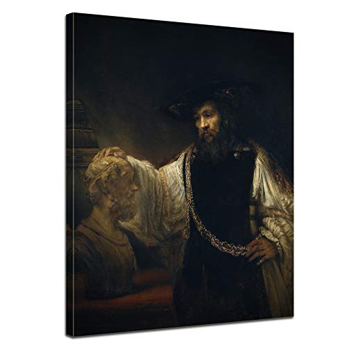 Bilderdepot24 Bild auf Leinwand | Rembrandt Aristoteles mit einer Büste von Homer in 60x80 cm als Wandbild | Wand-deko Dekoration Wohnung alte Meister | 180872-60x80 von Bilderdepot24