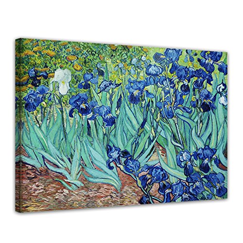 Bilderdepot24 Bild auf Leinwand | Vincent Van Gogh - Iris in 50x40 cm als Wandbild | Wand-deko Dekoration Wohnung alte Meister | NEU-180223-50x40-iri von Bilderdepot24