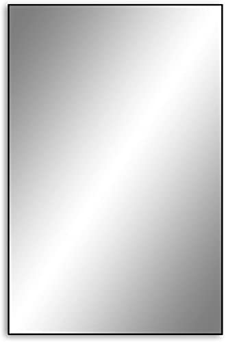 Bilderdepot24 Deko-Wandspiegel Spiegel Badspiegel - Rechteckiger Spiegel mit schwarzem Metallrahmen - modern und stylish I ca. 80x40 cm von Bilderdepot24